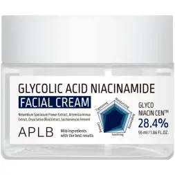 Крем для обличчя з гліколевою кислотою та ніацинамідом APLB Glycolic Acid Niacinamide Facial Cream