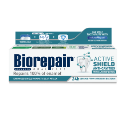Протикаріозна зубна паста Biorepair Advanced Scudo Attivo Smalto Anti-Carie без фтору 75 мл