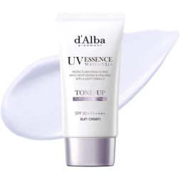 Легкий сонцезахисний крем з корегуюючими властивостями D'ALBA Waterfull Tone-Up Sun Cream Purple Correcting